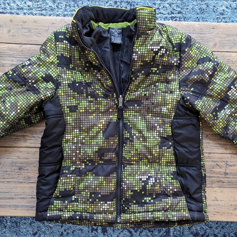 Faded Glory large 10/12 puffer winter coat